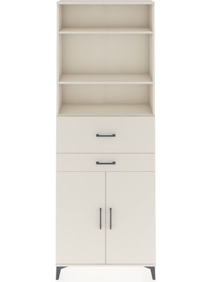 Dienni Arges Dolap 4 Raflı 2 Çekmeceli 2 Kapaklı 88X30X243 Aytaşı-Aytaşı
