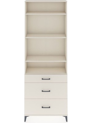Dienni Arges Dolap 4 Raflı 3 Çekmeceli 88X30X243 Aytaşı-Aytaşı