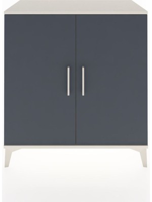 Dienni Hyperion Şifonyer 2 Kapaklı 88X44X96 Aytaşı-Antrasit