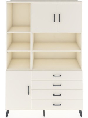Dienni Hyperion Dolap 8 Raflı 4 Çekmeceli 3 Kapaklı 132X44X195 Aytaşı-Aytaşı/aytaşı