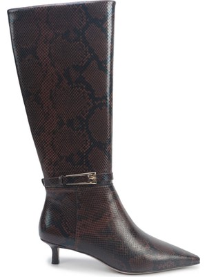 Nine West Shonda4 5pr Kahverengi Kadın Topuklu Çizme