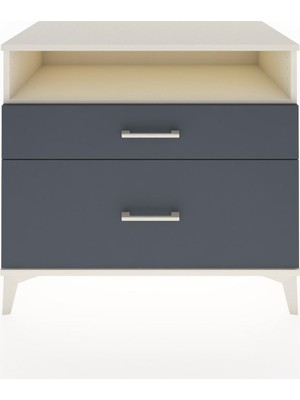 Dienni Hyperion Şifonyer Tek Raflı 2 Çekmeceli 88X44X80 Aytaşı-Antrasit