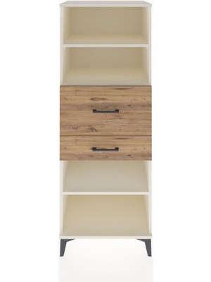 Dienni Hyperion Dolap 3 Raflı 2 Çekmeceli 60X44X163 Aytaşı-Çam