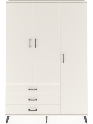 Dienni Arges Dolap 6 Raflı 3 Çekmeceli Tek Askılı 132X30X195 Aytaşı-Aytaşı/aytaşı