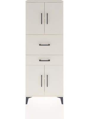 Dienni Arges Dolap 3 Raflı 2 Çekmeceli 4 Kapaklı 60X30X163 Aytaşı-Aytaşı