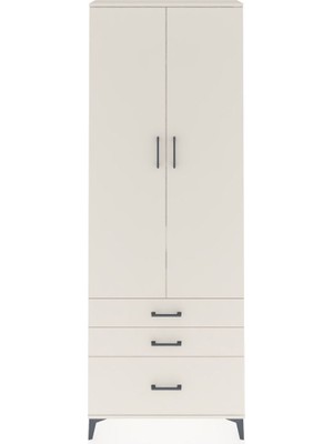 Dienni Arges Dolap 4 Raflı 3 Çekmeceli 2 Kapaklı 88X30X243 Aytaşı-Aytaşı