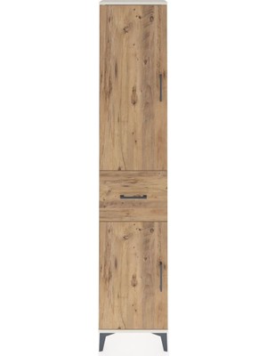 Dienni Arges Dolap 3 Raflı Tek Çekmeceli Tek Askılı 44X30X221 Aytaşı-Çam