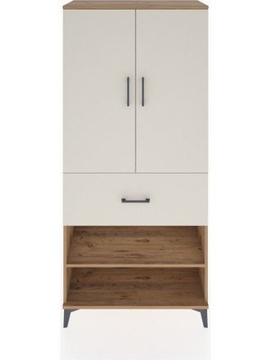 Dienni Hyperion Dolap 2 Raflı Tek Çekmeceli Tek Askılı 88X44X195 Çam-Aytaşı