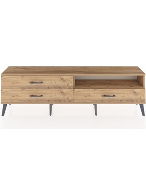 Dienni Arges Tv Ünitesi Tek Raflı 3 Çekmeceli  176X30X51 Çam-Çam/çam