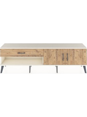 Dienni Arges Tv Ünitesi Tek Raflı Tek Çekmeceli 2 Kapaklı 176X30X51 Aytaşı-Çam/çam