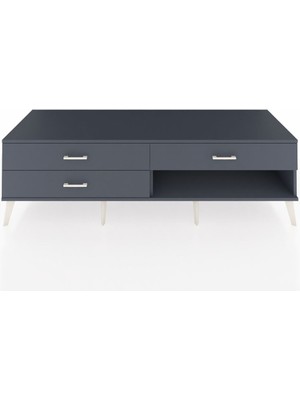 Dienni Kronos Tv Ünitesi 3 Çekmeceli  176X59X51 Antrasit-Antrasit/antrasit