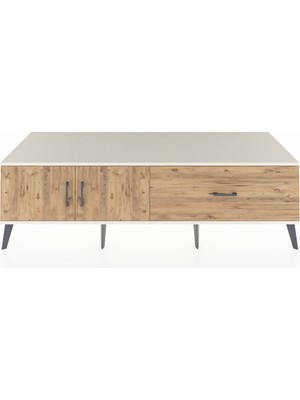 Dienni Kronos Tv Ünitesi Tek Raflı Tek Çekmeceli 2 Kapaklı 176X59X51 Aytaşı-Çam/çam