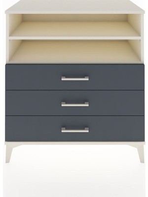 Dienni Hyperion Şifonyer 2 Raflı 3 Çekmeceli 88X44X96 Aytaşı-Antrasit