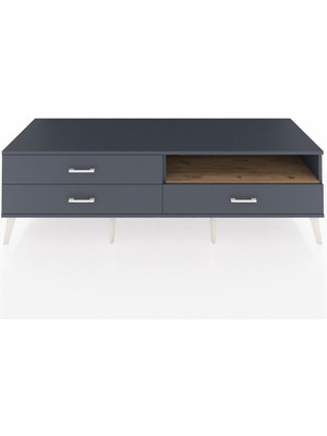Dienni Kronos Tv Ünitesi Tek Raflı 3 Çekmeceli  176X59X51 Antrasit-Çam/antrasit