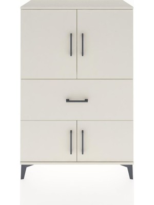Dienni Hyperion Dolap 2 Raflı Tek Çekmeceli 4 Kapaklı 88X44X134 Aytaşı-Aytaşı