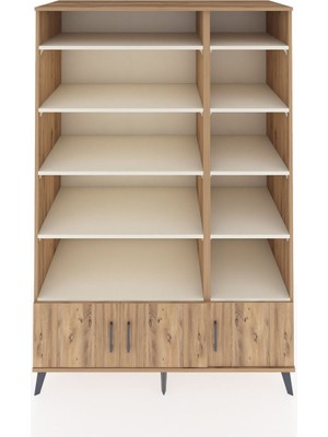 Dienni Kronos Dolap 10 Raflı 3 Kapaklı 132X59X195 Çam-Çam/aytaşı