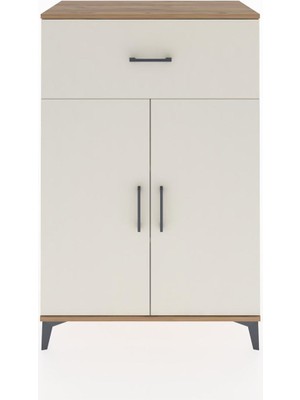 Dienni Hyperion Dolap 2 Raflı Tek Çekmeceli 2 Kapaklı 88X44X134 Çam-Aytaşı