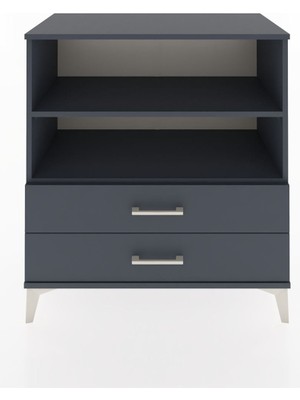 Dienni Hyperion Şifonyer 2 Raflı 2 Çekmeceli 88X44X96 Antrasit-Antrasit