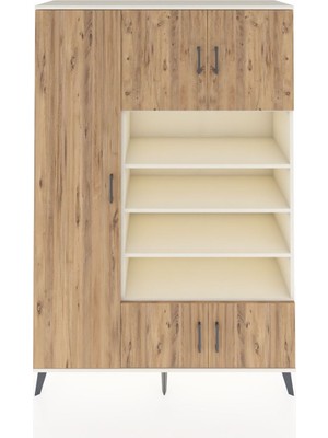 Dienni Hyperion Dolap 10 Raflı 5 Kapaklı 132X44X195 Aytaşı-Çam/aytaşı