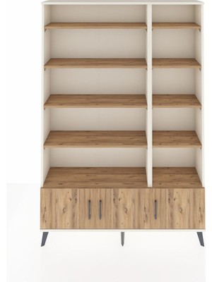 Dienni Arges Dolap 10 Raflı 3 Kapaklı 132X30X195 Aytaşı-Çam/çam