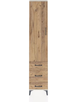 Dienni Arges Dolap 2 Raflı 3 Çekmeceli Tek Askılı 44X30X221 Aytaşı-Çam