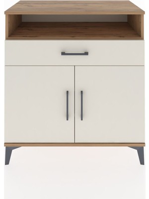 Dienni Hyperion Şifonyer 2 Raflı Tek Çekmeceli 2 Kapaklı 88X44X96 Çam-Aytaşı