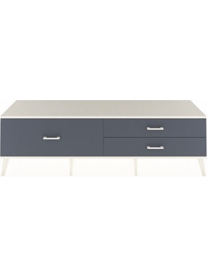 Dienni Hyperion Tv Ünitesi 3 Çekmeceli  176X44X51 Antrasit-Aytaşı/antrasit