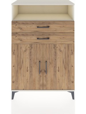 Dienni Hyperion Dolap 2 Raflı 2 Çekmeceli 2 Kapaklı 88X44X134 Aytaşı-Çam