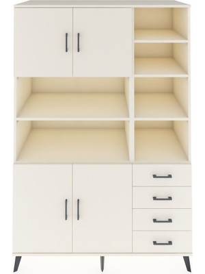 Dienni Kronos Dolap 9 Raflı 4 Çekmeceli 4 Kapaklı 132X59X195 Aytaşı-Aytaşı/aytaşı