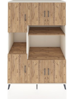 Dienni Kronos Dolap 9 Raflı 6 Kapaklı 132X59X195 Aytaşı-Çam/çam