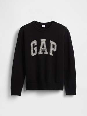 Gap Erkek Çocuk Siyah Gap Logo Intarsia Kazak