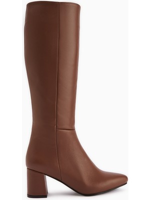 Limoya Velma Hakiki Deri Taba Topuklu Kadın Çizme
