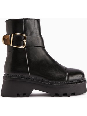 Limoya Cristin Siyah Yüksek Tabanlı Kadın Bot