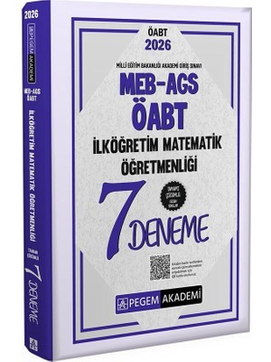 Pegem 2026 Öabt Meb-Ags Ilköğretim Matematik Öğretmenliği 7 Deneme Çözümlü Pegem Akademi Yayınları