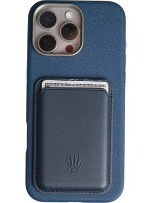 Watch of Royal Nxy Iphone 16 Pro Max Mavi Magsafe Özellikli Kılıf+Kartlık