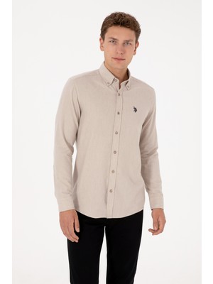U.s. Polo Assn. Erkek Bej Gömlek Basic 50316721-VR011