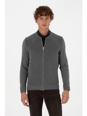 U.s. Polo Assn. Erkek Gri Melanj Hırka (Triko) 50313721-VR086