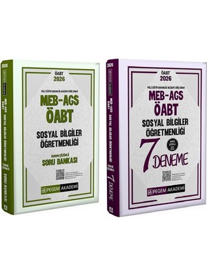 Pegem 2026 Öabt Meb-Ags Sosyal Bilgiler Öğretmenliği Soru Bankası + 7 Deneme 2 Li Set Pegem Akademi Yayınları