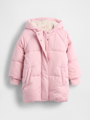 Gap Kız Bebek Pembe Heavyweight Puffer Mont