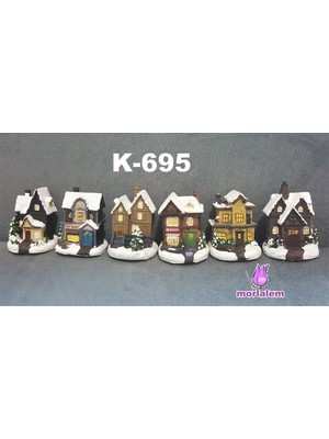 Morlalem 6 Adet 3 Boyutlu Ev Silikon Kalıp Seti K-695, Mum Polyester Taş Tozu Alçı Kalıbı