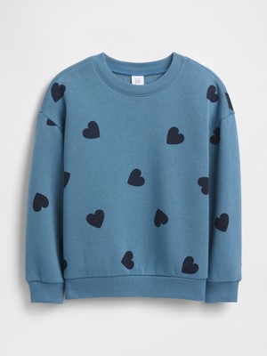 Gap Kız Bebek Mavi Grafik Baskılı Sweatshirt