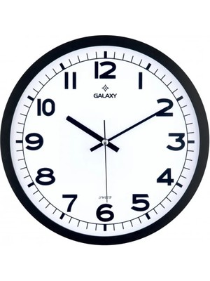 Duvar Saati Siyah Çerçeve Çap:29.5cm Akrilik Boyalı Abs Çerçeve Mineral Cam Sessiz Akar Makine Pvc Kadran Kadran Ölçüsü: 286MM Kadran Baskı Alanı: 175MM Saat 216 K