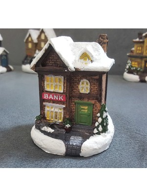 Morlalem 3 Boyutlu Kış Evi Bank Banka Ev Silikon Kalıp K-699, Polyester Kokulu Taş Alçı Mum Kalıbı