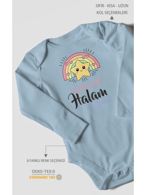 Morivo Kids Panik Yok Halam Halleder Baskılı Bebek Zıbını – Çıtçıtlı Body 8 Renk | %100 Pamuk Kısa Kol