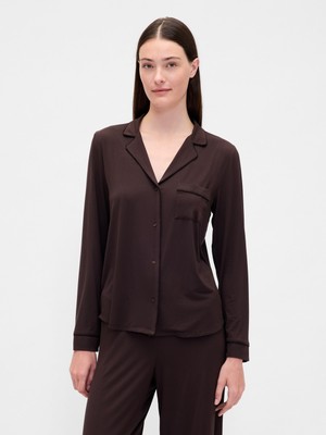 Gap Kadın Kahverengi Modal Pijama Üstü