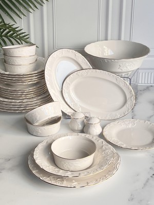 Rossev  Iris Gold Yemek Takımı 28 Parça 6 Kişilik