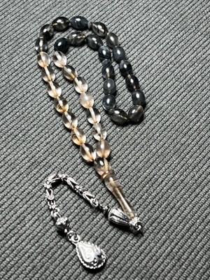 Cielore Püsküllü Sıkma Kehribar Beyzi Model Tesbih