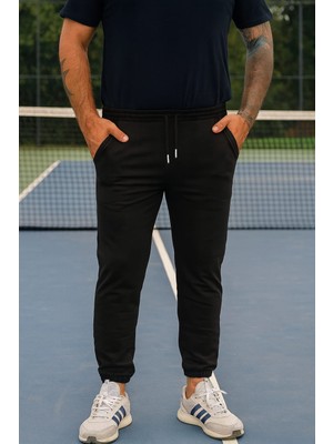 Atlas Erkek Siyah Slim Fit Jogger Eşofman
