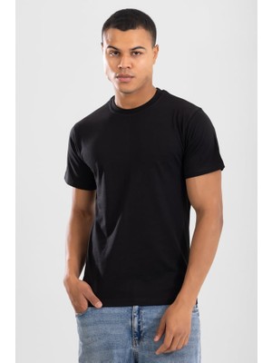 Baykar Erkek Siyah Pamuklu Fanila Tişört Gün Boyu Rahatlık Sunar