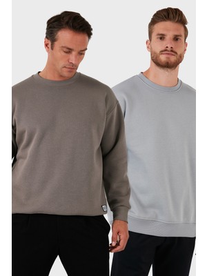 Buratti Regular Fit Bisiklet Yaka Şardonlu 2'li Paket Sweat Erkek Sweat 5905255S2
